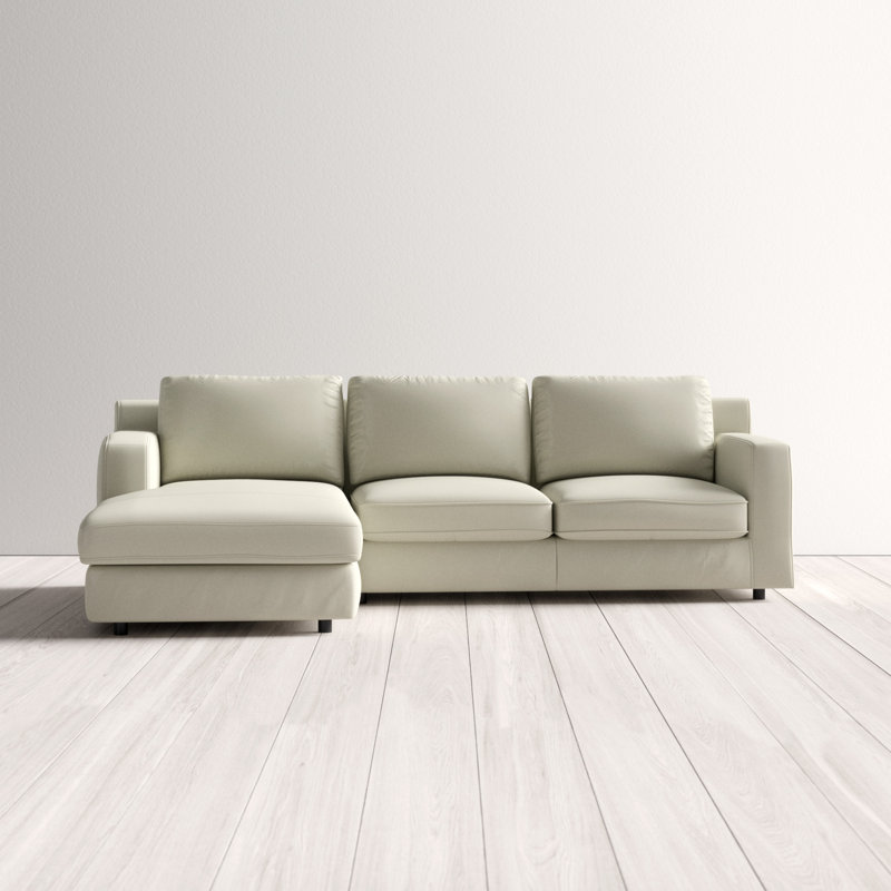 Becker Leather Sleeper Sectional & Reviews AllModern